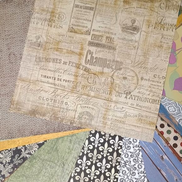 Scrapbook Mixed Media Destash paper pack 80+ sheets Size 12 X 12 - Picture 1 of 4